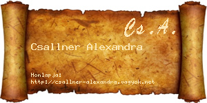 Csallner Alexandra névjegykártya